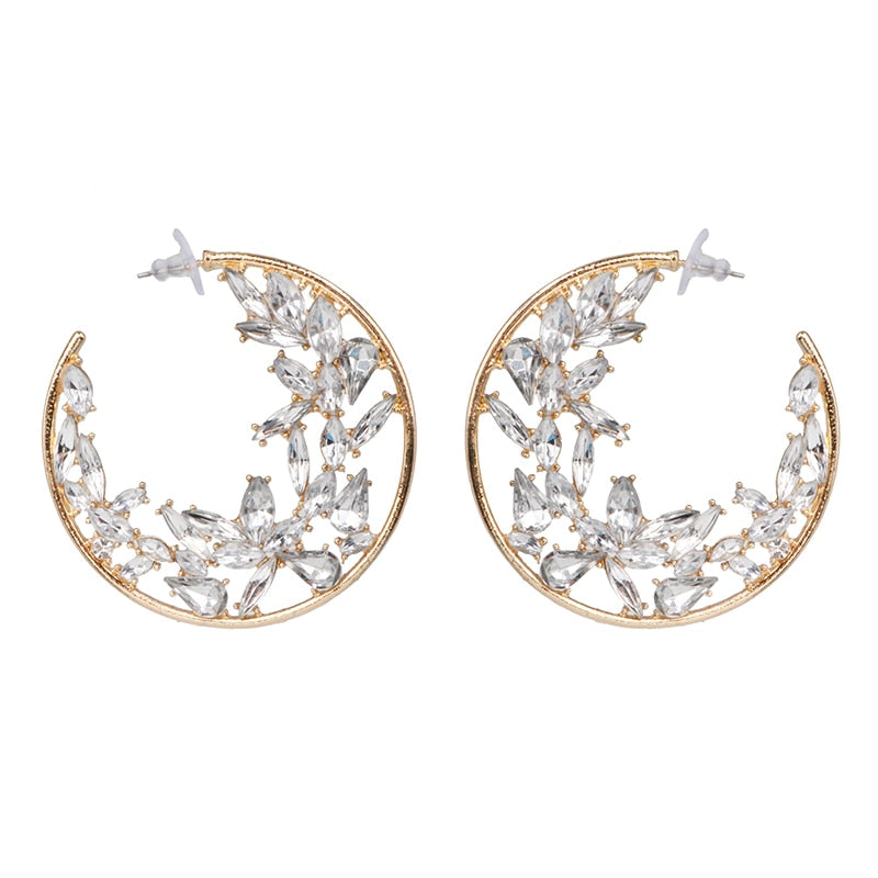 New Creative Simple Diamond Stud Earrings Boutique Elegant Women's Jewelry