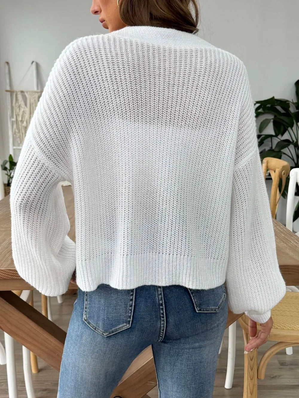 Autumn and winter flower embroidery sticker short button jacket sweater cardigan
