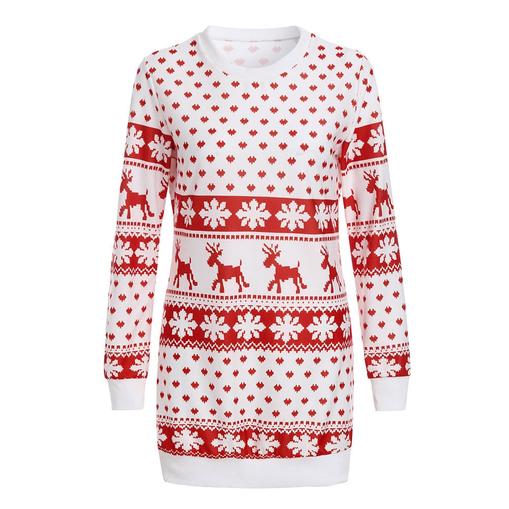 Women Lady Jumper Sweater Pullover Tops Long Sweter Christmas Winter Womens Ladies Warm Brief Sweaters Christmas Clothing