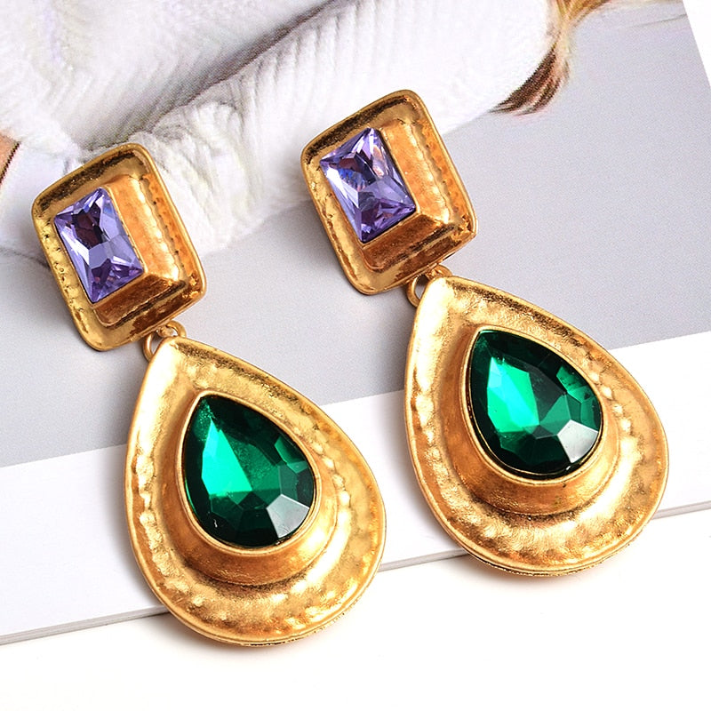 Fashion Earrings Metal Heart Shaped Diamond Jewelry