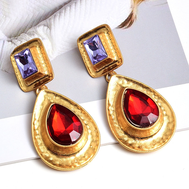Fashion Earrings Metal Heart Shaped Diamond Jewelry