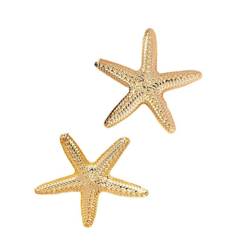 European and American cool fashion trend starfish earrings for women