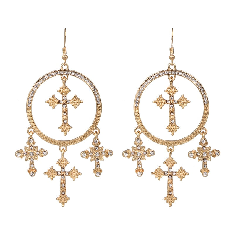 New Creative Simple Diamond Stud Earrings Boutique Elegant Women's Jewelry