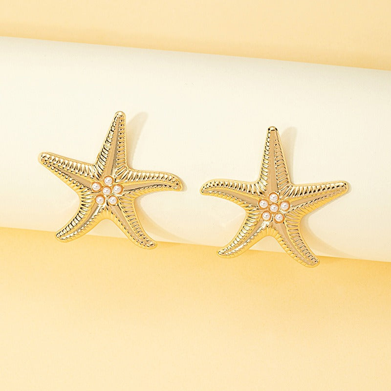 Starfish minimalist earrings