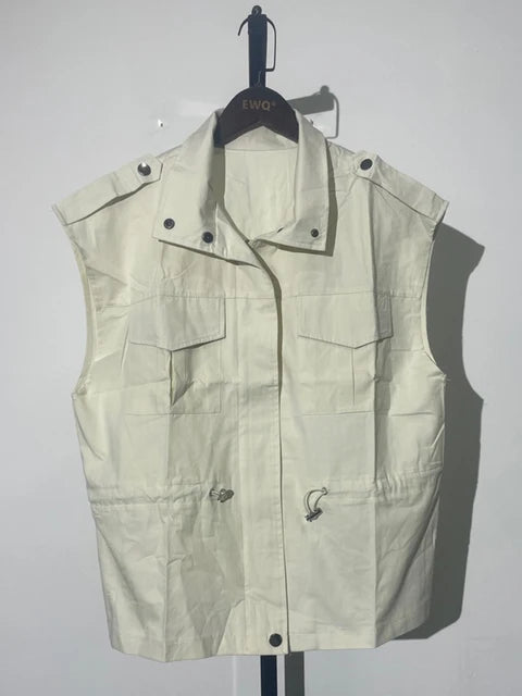 Pocket jacket work clothes vest and jacket for women