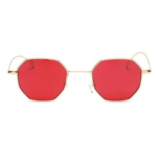 women small frame polygon tinted sunglasses