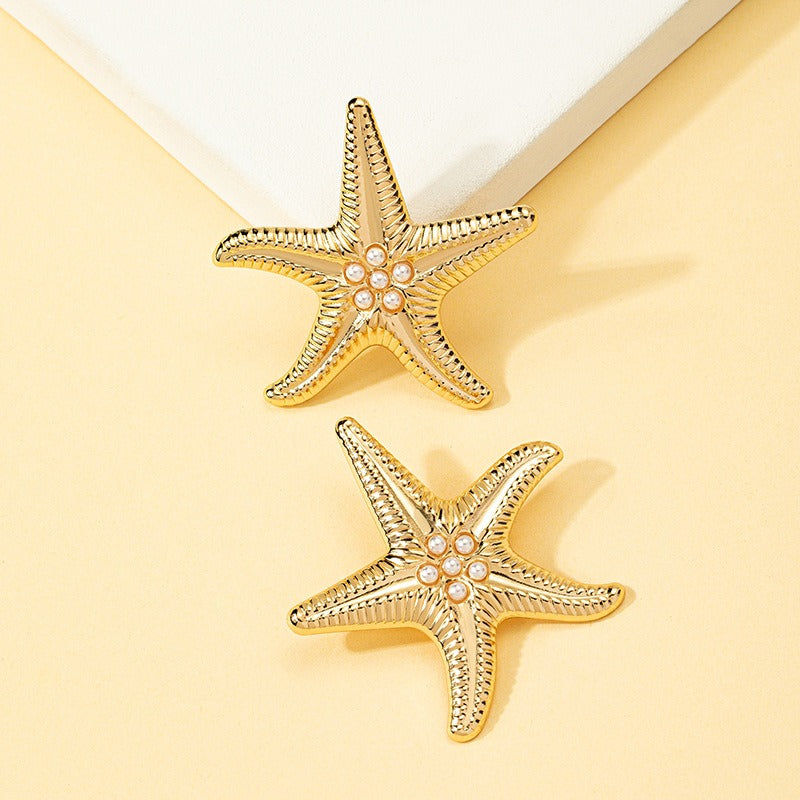 Starfish minimalist earrings