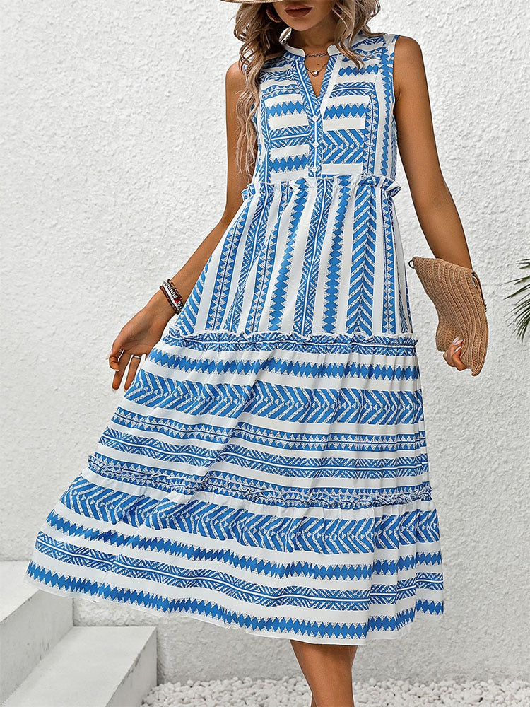 New Summer Women's Bohemian Vacation Style European and American Dress