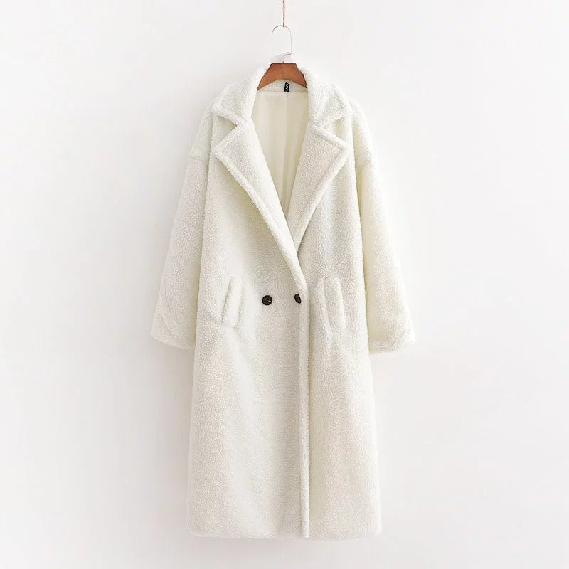 Women's cotton jacket, cotton jacket, women's European and American ins, winter thick and loose lapel lamb wool jacket