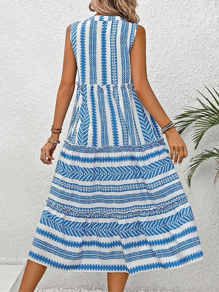 New Summer Women's Bohemian Vacation Style European and American Dress