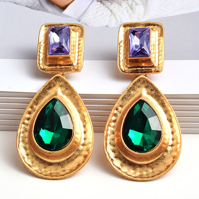 Fashion Earrings Metal Heart Shaped Diamond Jewelry