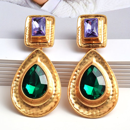 Fashion Earrings Metal Heart Shaped Diamond Jewelry