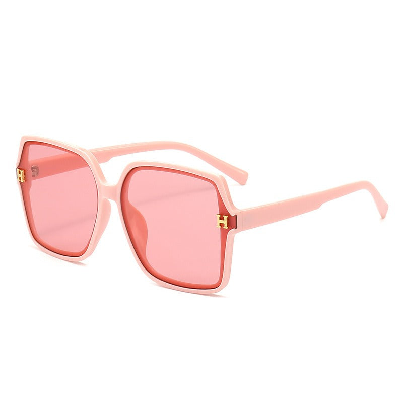 New Style H Family Letter Big Frame Sunglasses Square Sunglasses Modern Sunglasses