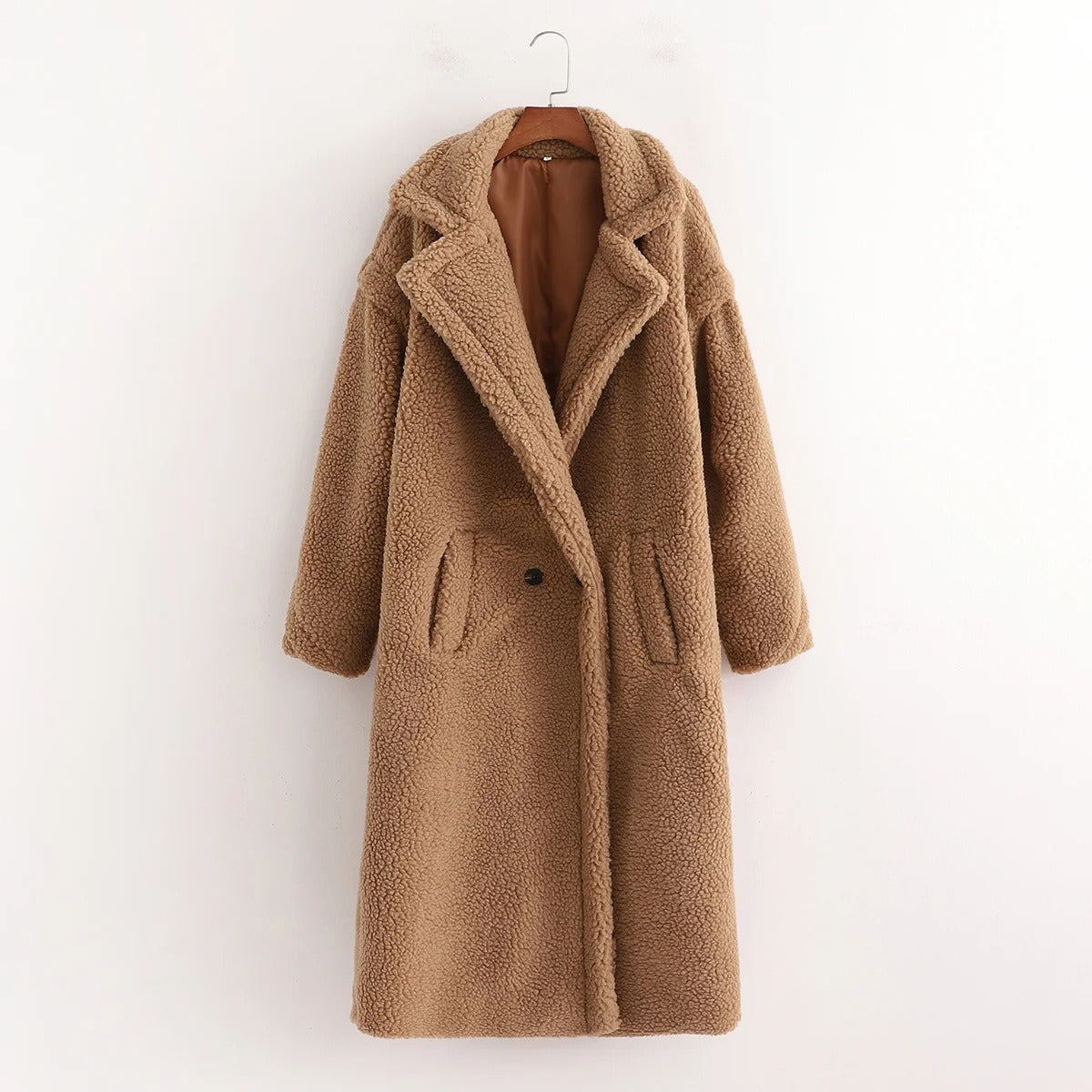 Women's cotton jacket, cotton jacket, women's European and American ins, winter thick and loose lapel lamb wool jacket