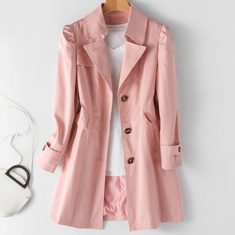 New trench coat for women, slim fit Korean version jacket, spring and autumn oversized versatile top for women