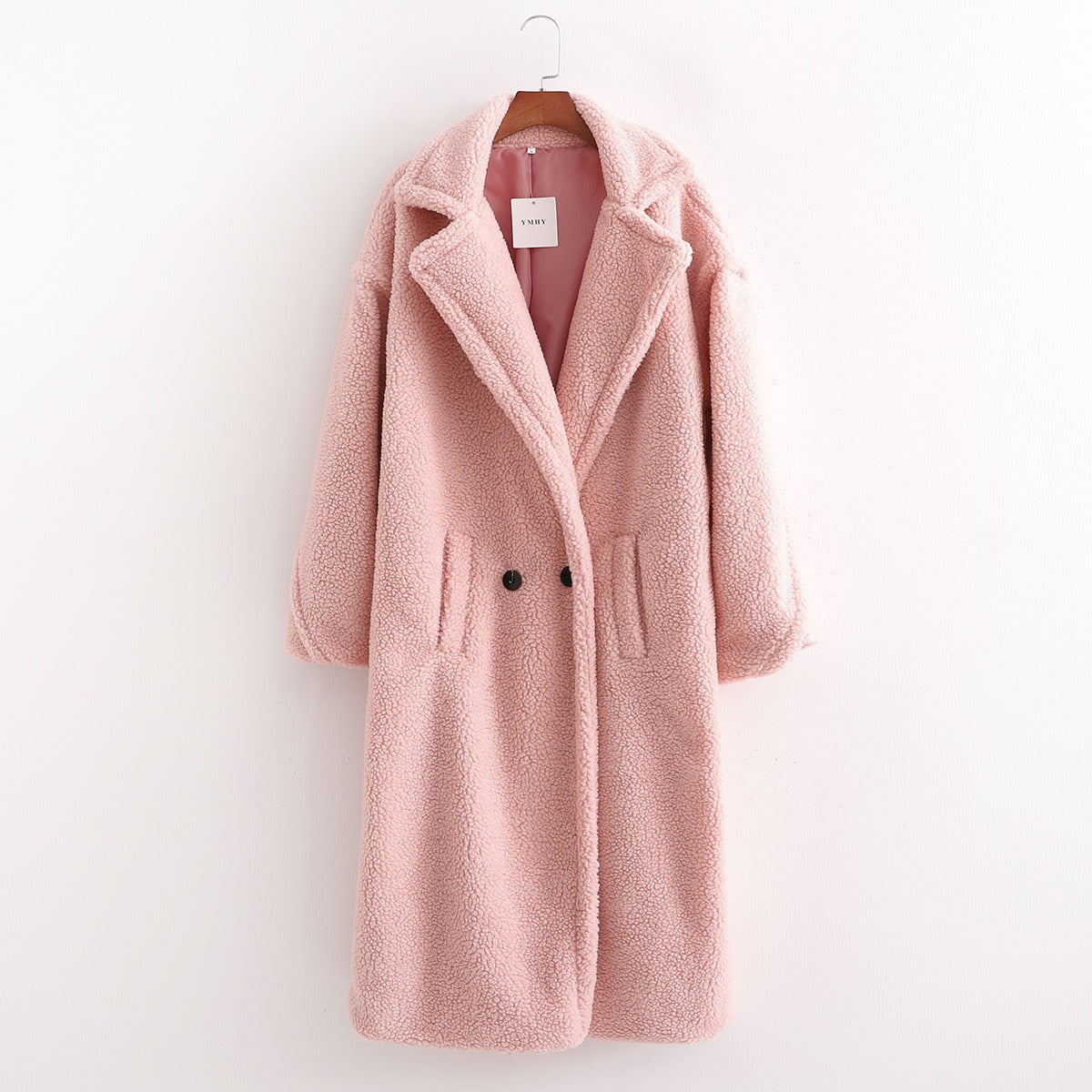 Women's cotton jacket, cotton jacket, women's European and American ins, winter thick and loose lapel lamb wool jacket