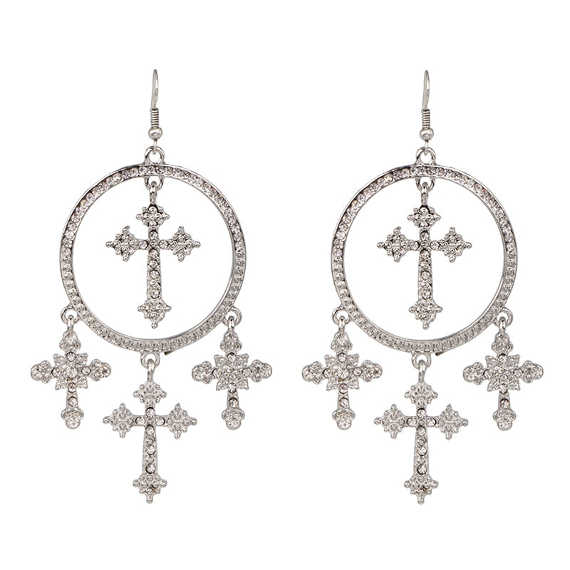 New Creative Simple Diamond Stud Earrings Boutique Elegant Women's Jewelry