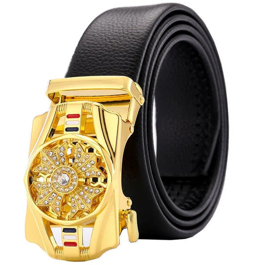 Time Comes, Belt for Men's New High end Men's Belt Trend Versatile Automatic Buckle