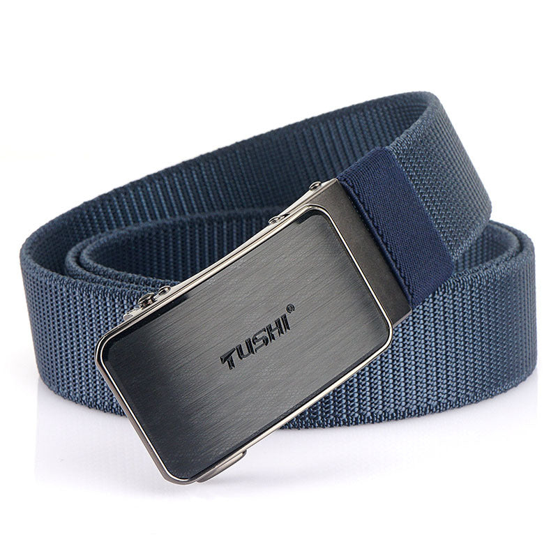 New Tactical Outdoor Woven Elastic Elastic Nylon Belt Men's Versatile Automatic Buckle Belt Cargo Belt