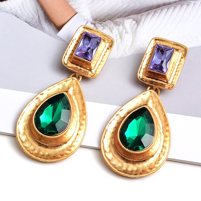 Fashion Earrings Metal Heart Shaped Diamond Jewelry