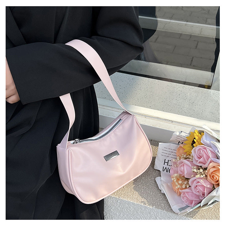 Niche All-Match Bag Women's Spring And Summer New Soft Leather Texture Handbag High End Solid Color Single Shoulder Underarm Bag