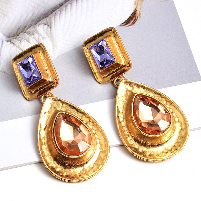 Fashion Earrings Metal Heart Shaped Diamond Jewelry