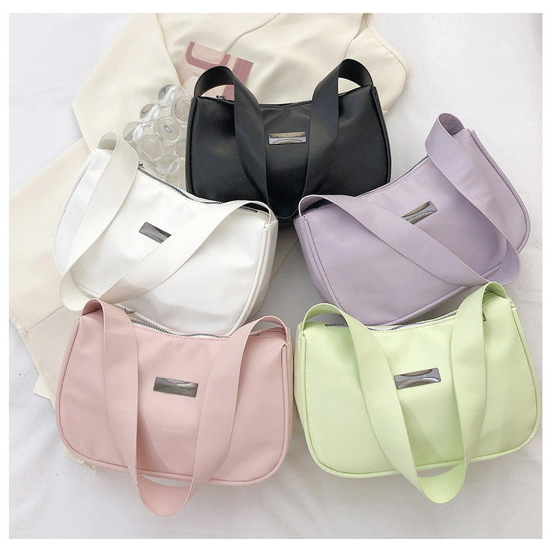 Niche All-Match Bag Women's Spring And Summer New Soft Leather Texture Handbag High End Solid Color Single Shoulder Underarm Bag
