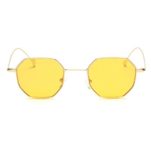 women small frame polygon tinted sunglasses